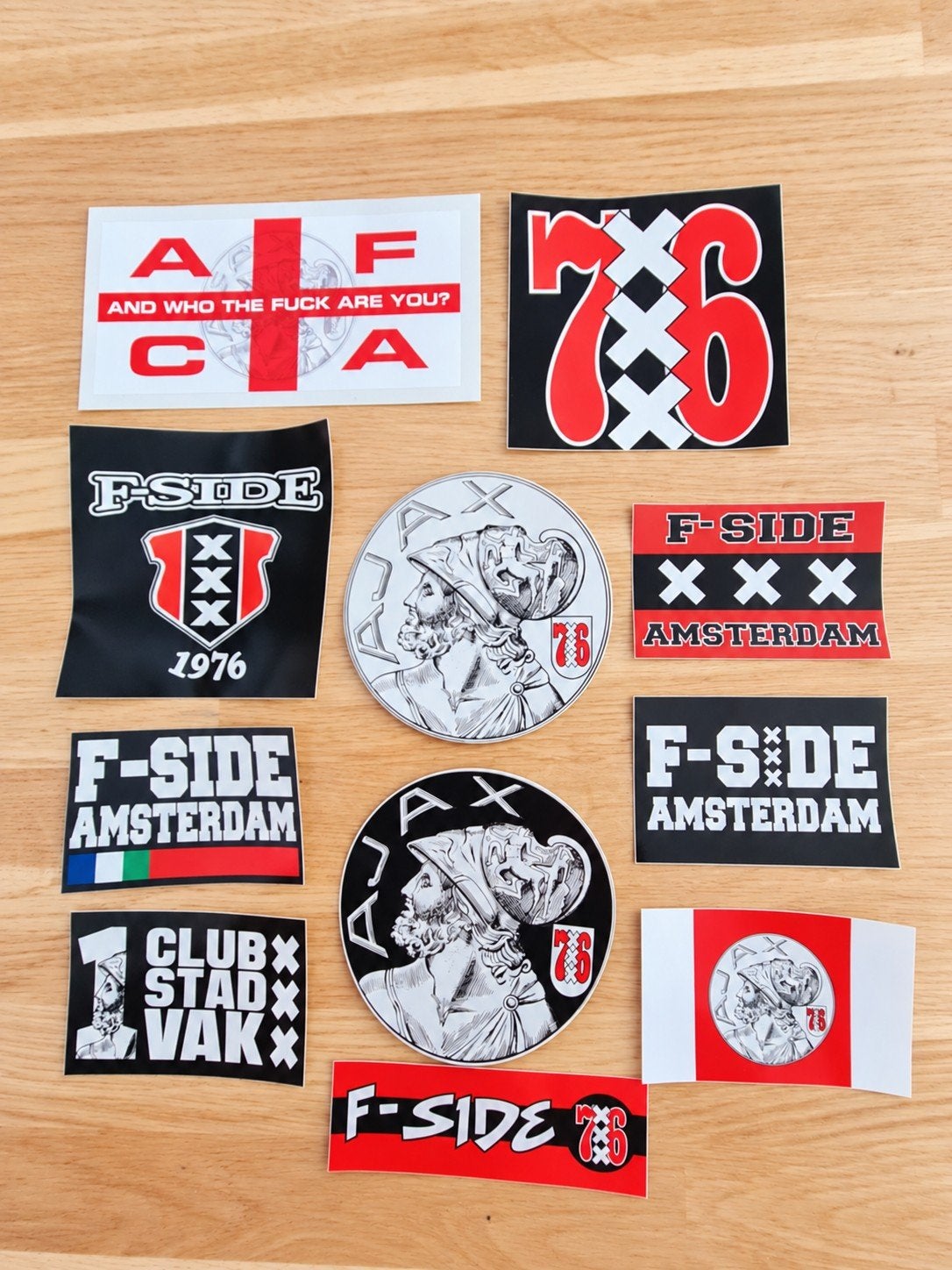 Ajax Amsterdam en F-side stickers, Ophalen of Verzenden, Zo goed als nieuw, Sport
