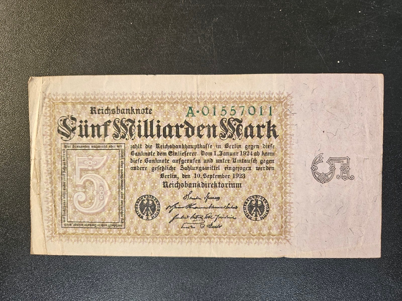 Duitsland pick 115a 1923, Postzegels en Munten, Verzenden, Duitsland, Los biljet