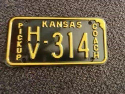 Kentekenplaat licenseplate Kansas Pickup Coach USA, Verzenden, Gebruikt, Auto's