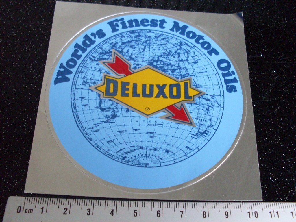 folie sticker Deluxol logo world's finest motor oils, Verzenden, Zo goed als nieuw, Merk