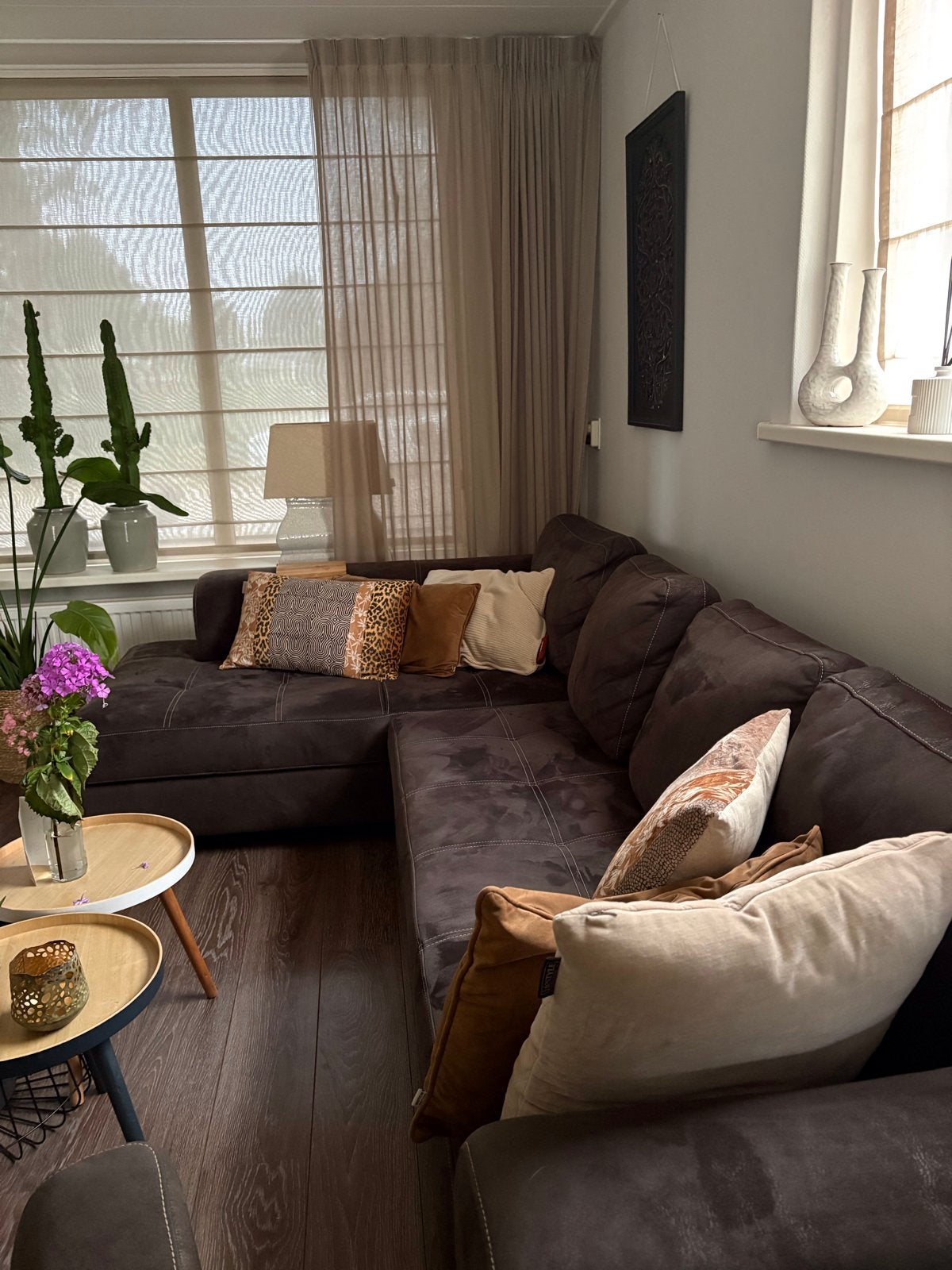 Hoekbank met longchair en bijpassende fauteuil van Kapenga, Ophalen, Gebruikt, Hoekbank, 300 cm of meer