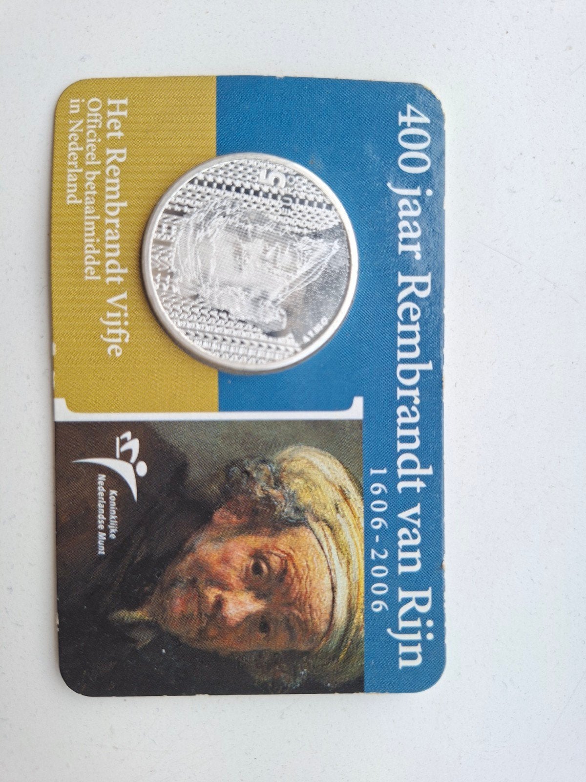 Zilveren 5 euro munt Rembrandt Vijfje, Postzegels en Munten, Koningin Beatrix, Zilver, Euro's, Ophalen of Verzenden