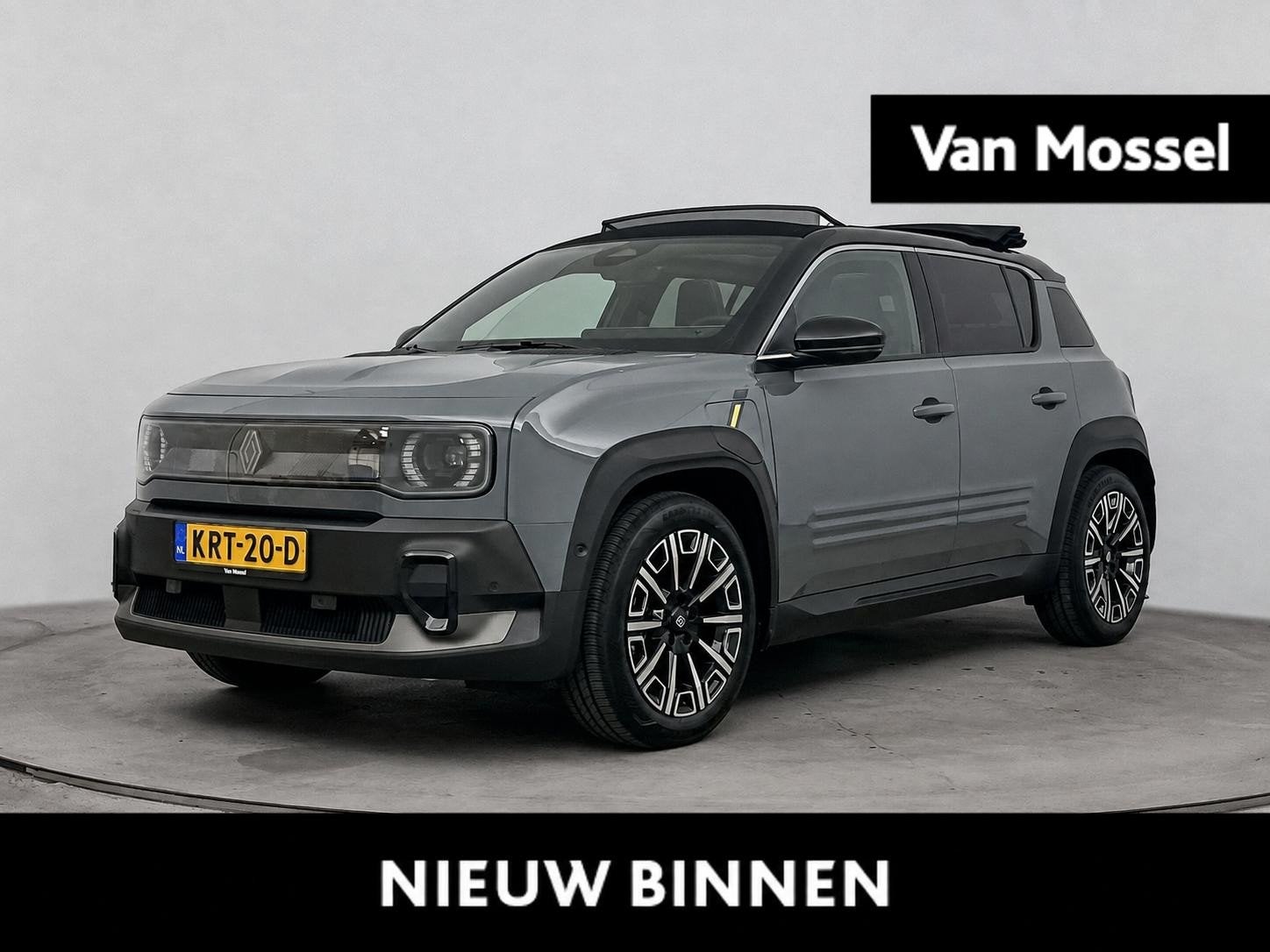 Renault 4 Comfort Range Iconic Plein Sud 52 kWh 150PK | Elek, Auto's, Dealer onderhouden, 750 kg, 150 pk, Leder en Stof