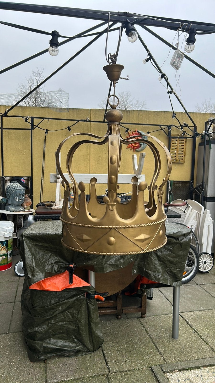 Hanglamp Kroon barok Casa Padrino Luxury metaal, Ophalen