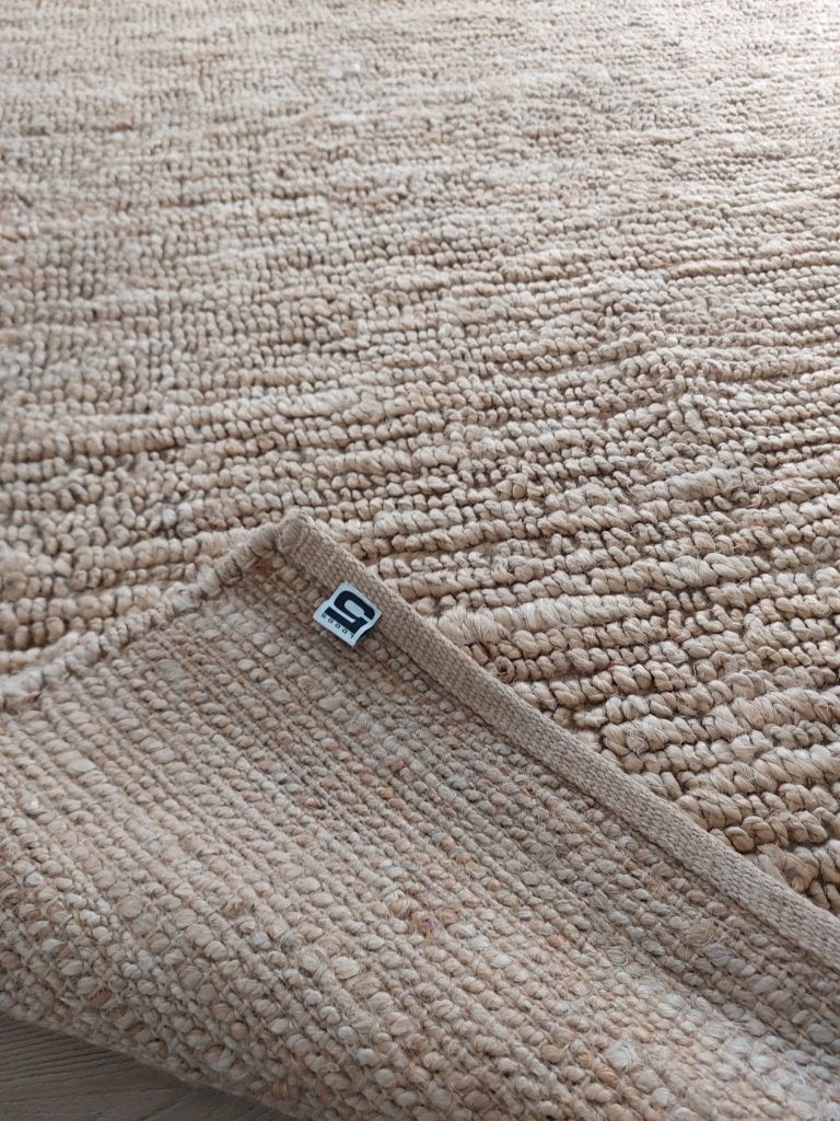 Jute Vloerkleed (Loods5), Ophalen, Grijs, 150 tot 200 cm, 200 cm of meer