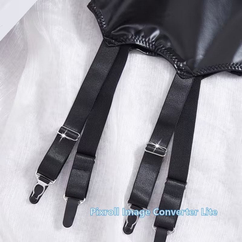 J44 stretch leren jaratelle gordel met ritsje voorkant, Kleding | Dames, Ophalen of Verzenden, Zwart, Body of Korset