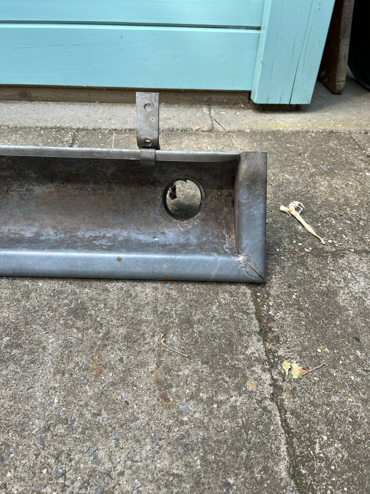 Zinken dakgoot 218cm, Ophalen, Gebruikt, Zink, Minder dan 2 meter