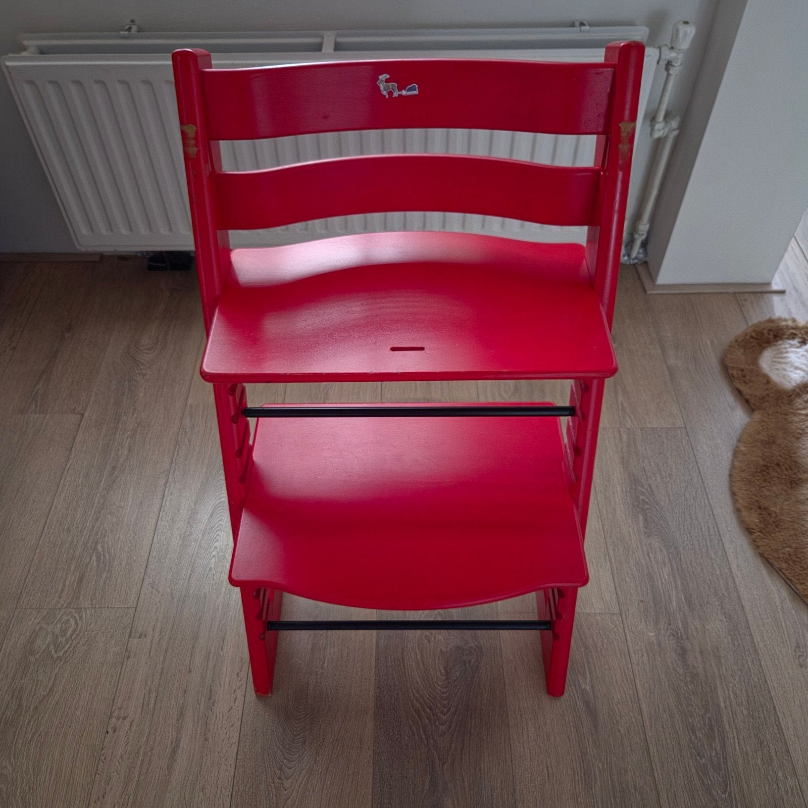Rode meegroeistoel - Kinderstoel, Ophalen, Gebruikt, Meegroeistoel, Aanschuifbaar