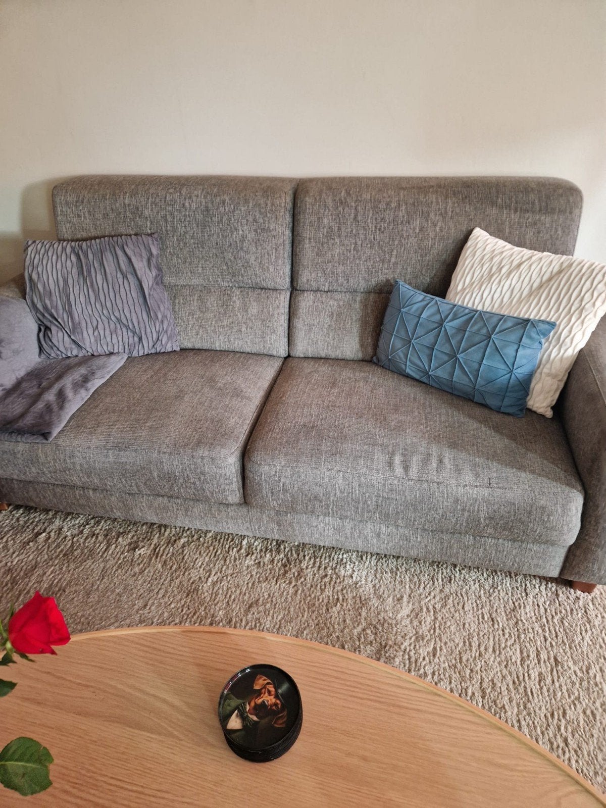 Gratis af te halen: Comfortabele bank en fauteuil, Gebruikt, 75 tot 100 cm, Ophalen of Verzenden, Modern