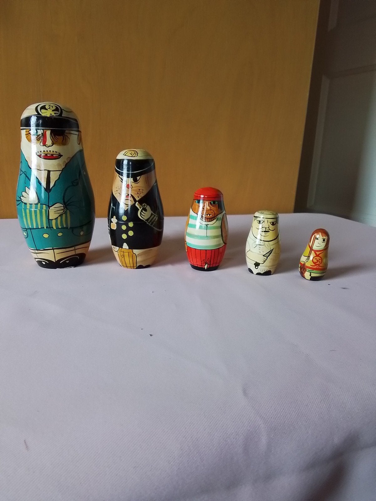 Authentieke Matroesjka Poppen - Zeekapitein Set, Verzamelen, Ophalen of Verzenden, Zo goed als nieuw