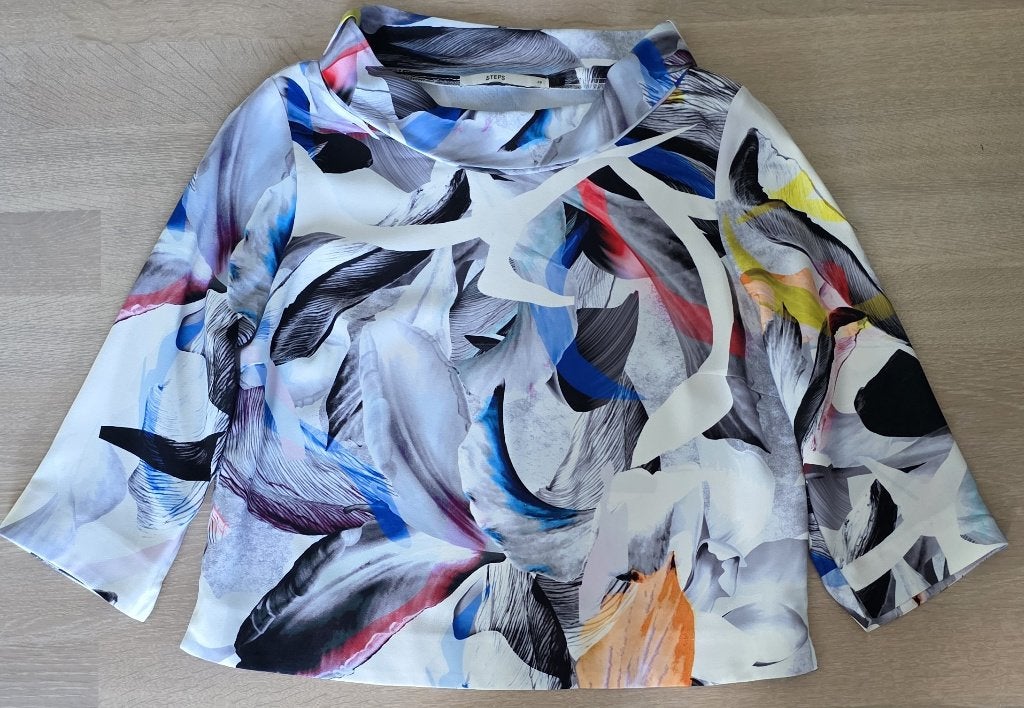 Shirt met driekwart mouw en boothals Maat 38, Overige kleuren, Zo goed als nieuw, Ophalen, Maat 38/40 (M)