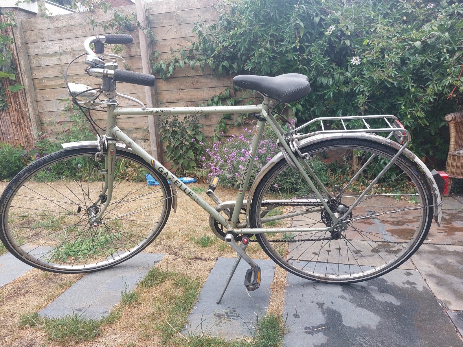 Vintage Gazelle Tour de France herenfiets - Collector's item, Ophalen, Gebruikt, Velgrem, Versnellingen