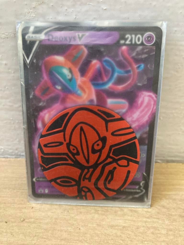Deoxys V Pokémon Kaart - Zeldzaam en in Topconditie, Ophalen of Verzenden, Zo goed als nieuw, Losse kaart