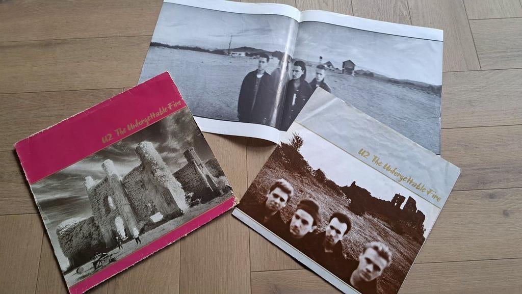 U2 - The Unforgettable Fire LP (1984) met insert en poster, Gebruikt, 1980 - 1989, Ophalen of Verzenden, 12 inch