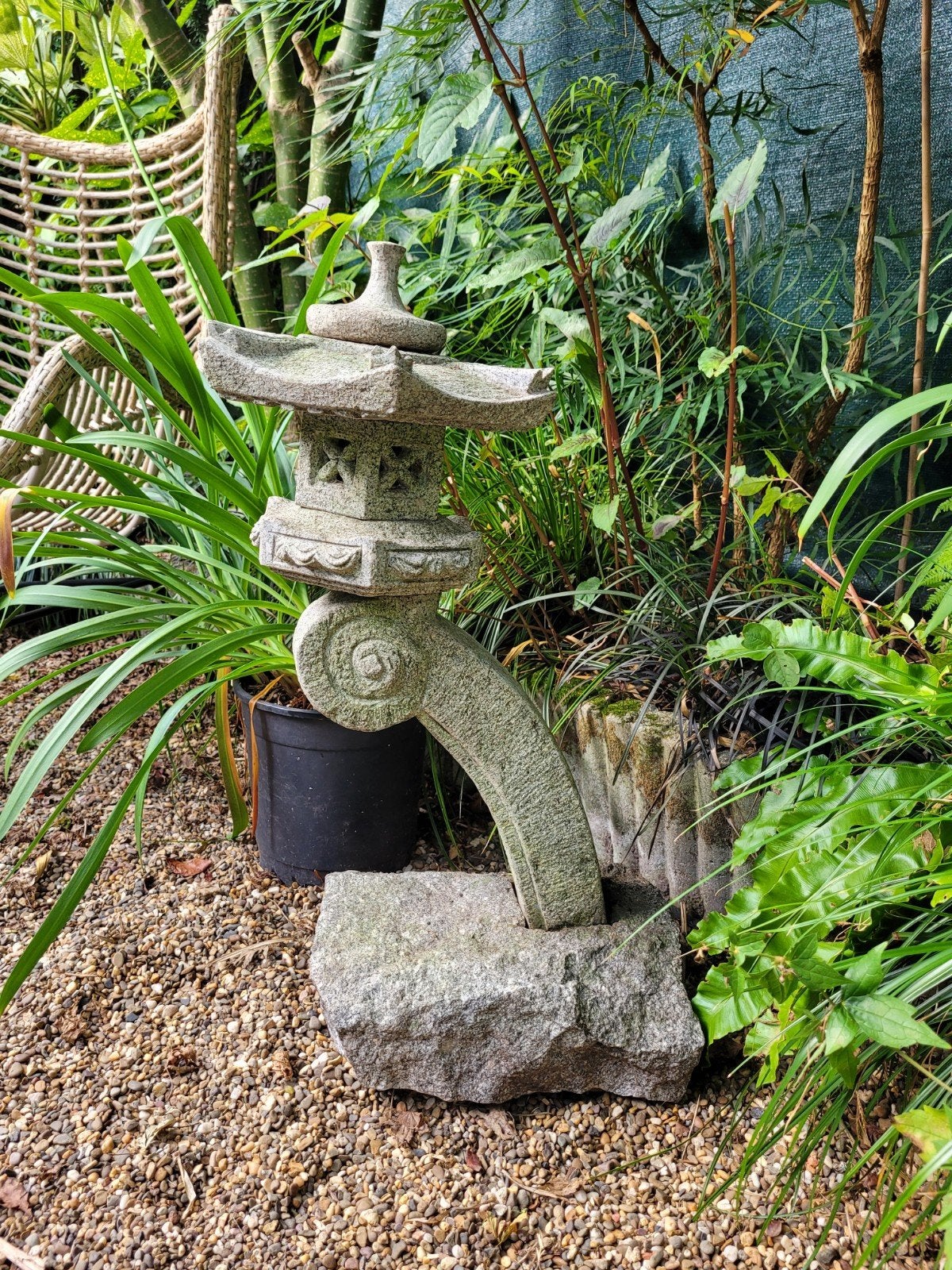 Rankei Japanse Tuinlantaarn Pagode - Graniet, 70cm, Tuin en Terras, Ophalen, Steen, Overige typen