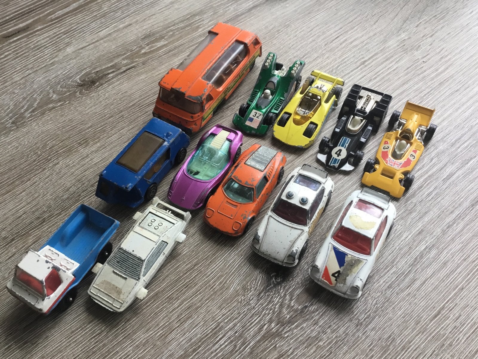 Vintage Corgi Juniors en Matchbox speelgoedauto's - 12 stuks, Ophalen of Verzenden, Gebruikt, Overige typen