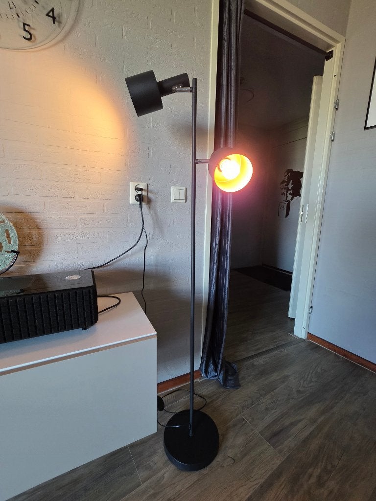 ETH Sledge Vloerlamp 2x E27 Zwart, Ophalen, Gebruikt, Vloer leeslamp, E27 (groot)