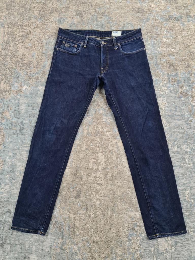 G-Star 3301 Low Tapered W33 L32 100% katoen Bronno3332 Blauw, G-Star Raw, https://www.g-star.com/nl_nl/customer-service, Ophalen of Verzenden
