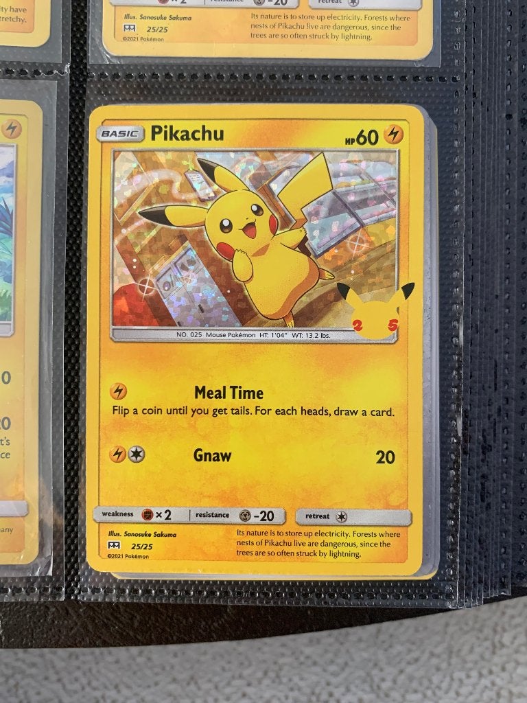 Pikachu 25/25, Ophalen, Zo goed als nieuw, Losse kaart, Foil
