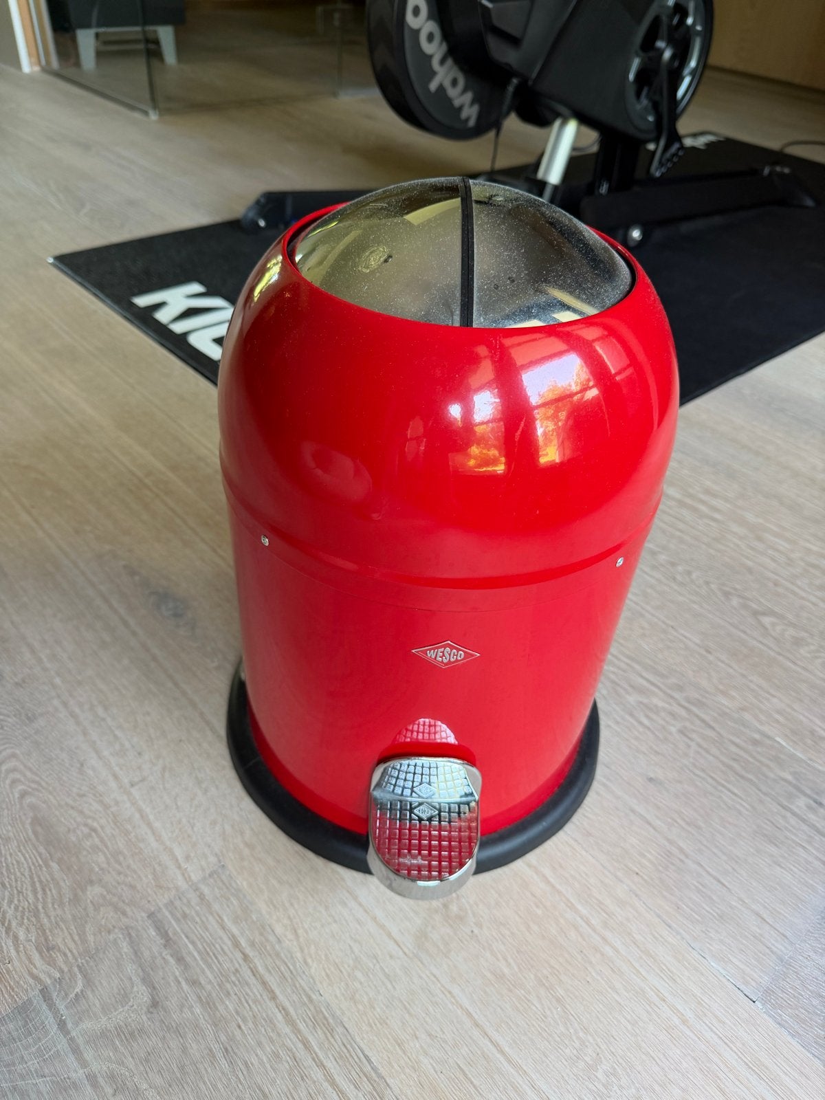 Wesco Mini Master Prullenbak Rood, Huis en Inrichting, Ophalen, Met pedaal, 50 tot 75 cm, Metaal