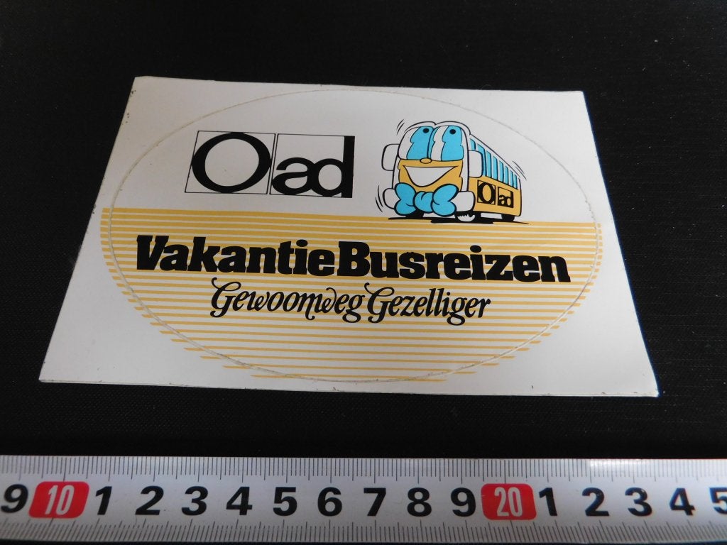 sticker OAD Vakantie Busreizen Gewoonweg Gezelliger, Verzamelen, Ophalen of Verzenden, Zo goed als nieuw