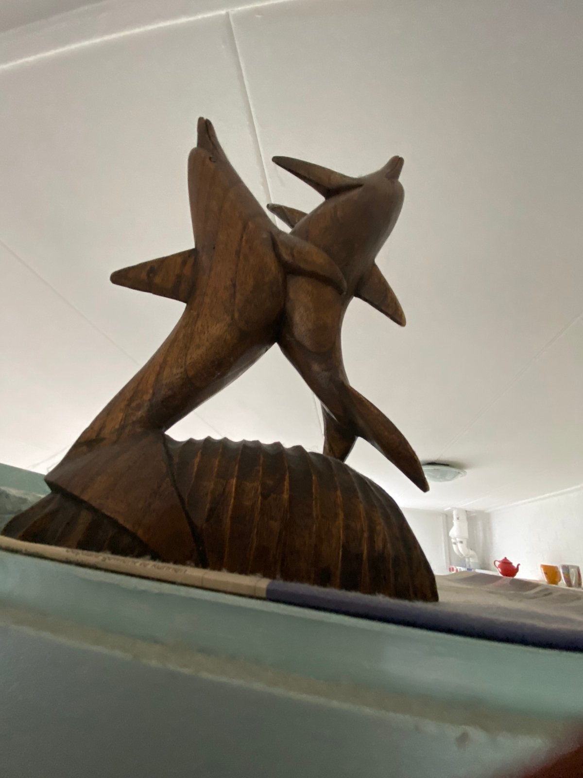Handgemaakte houten sculptuur, Antiek en Kunst, Houtsnijwerk, Art deco, Ophalen of Verzenden, Handgemaakt
