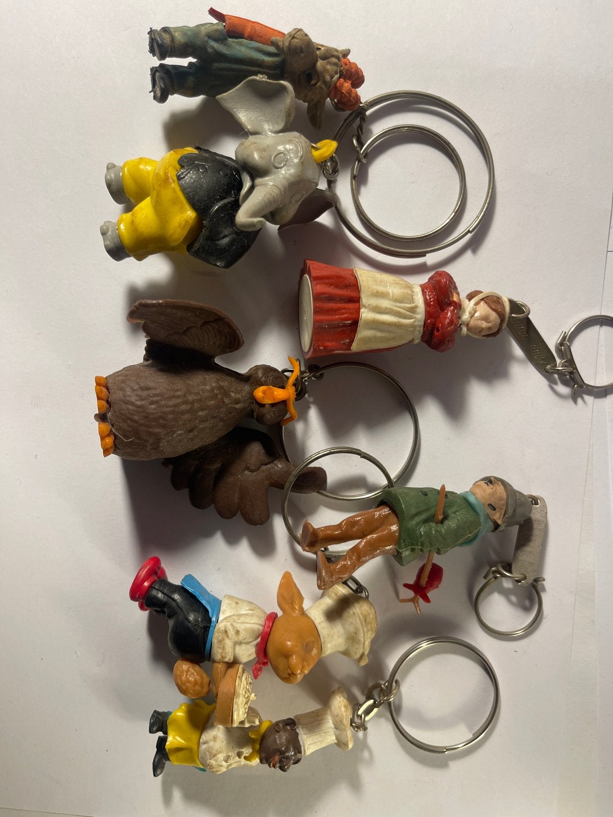 Vintage sleutelhangers jaren '60 - Diverse figuren, Verzamelen, Verzenden, Gebruikt, Overige typen