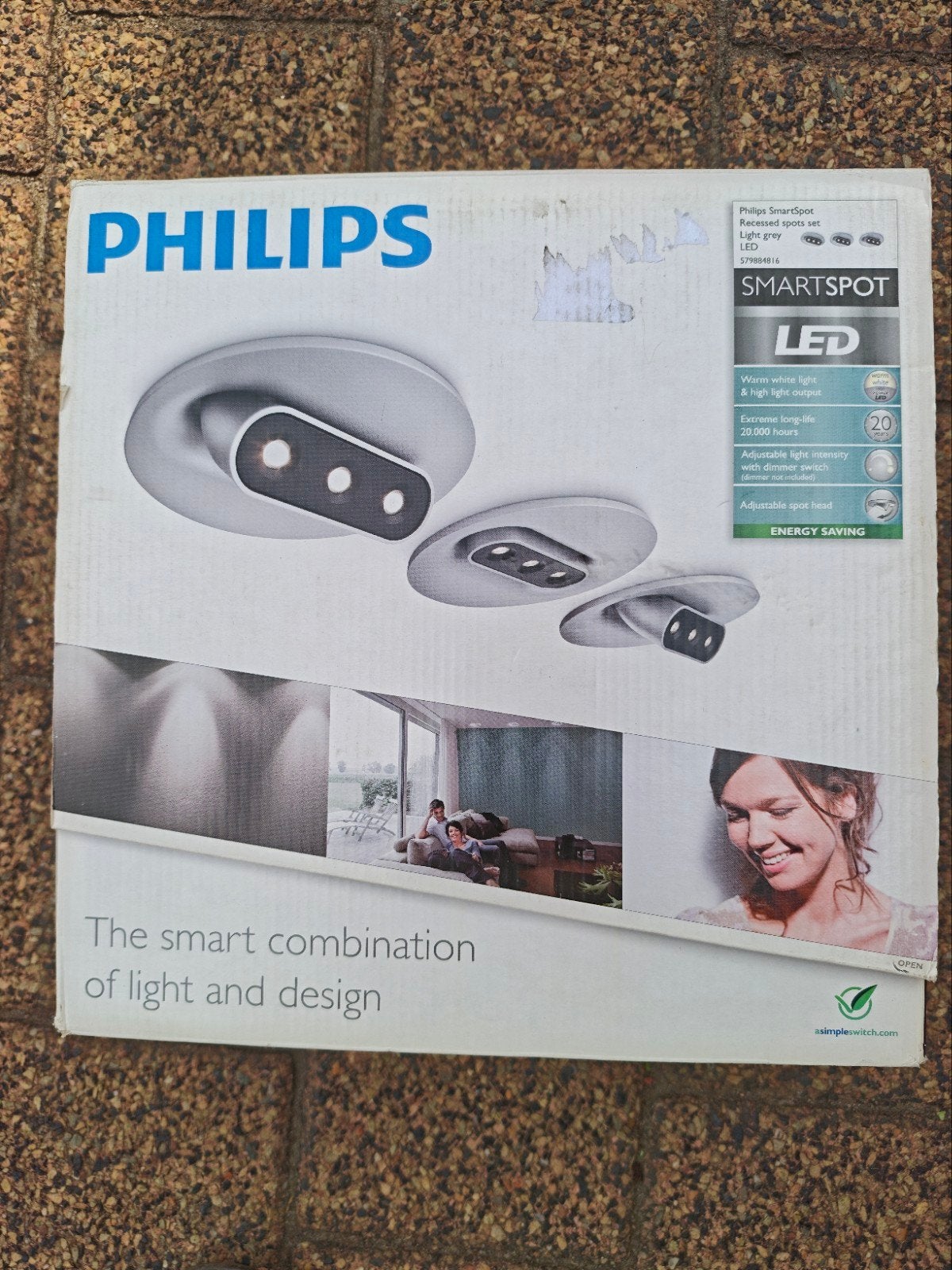 Philips Smartspot LED Inbouwspots Set - 3x 7.5W, Warm Wit, Ophalen, Nieuw, LED, Philips