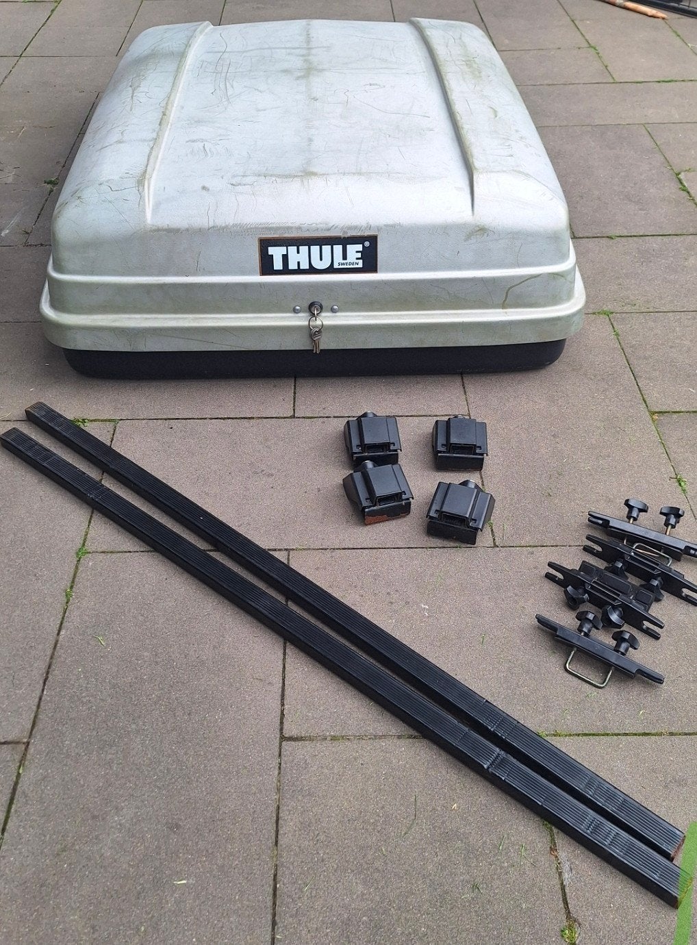 Thule Dakkoffer met Dakdragers - Gebruikt, Ophalen, Gebruikt