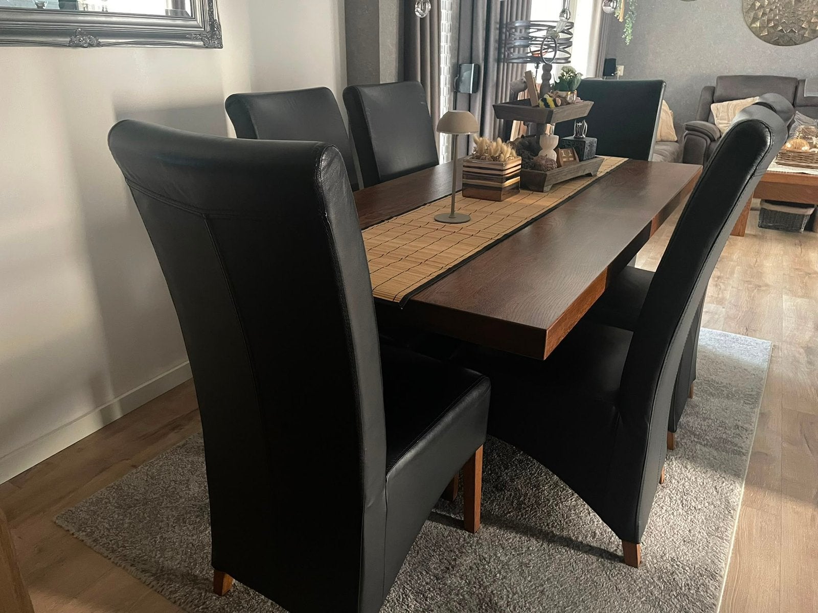 Lederen eetkamerstoelen, Ophalen of Verzenden, Zo goed als nieuw, Bruin, Vier
