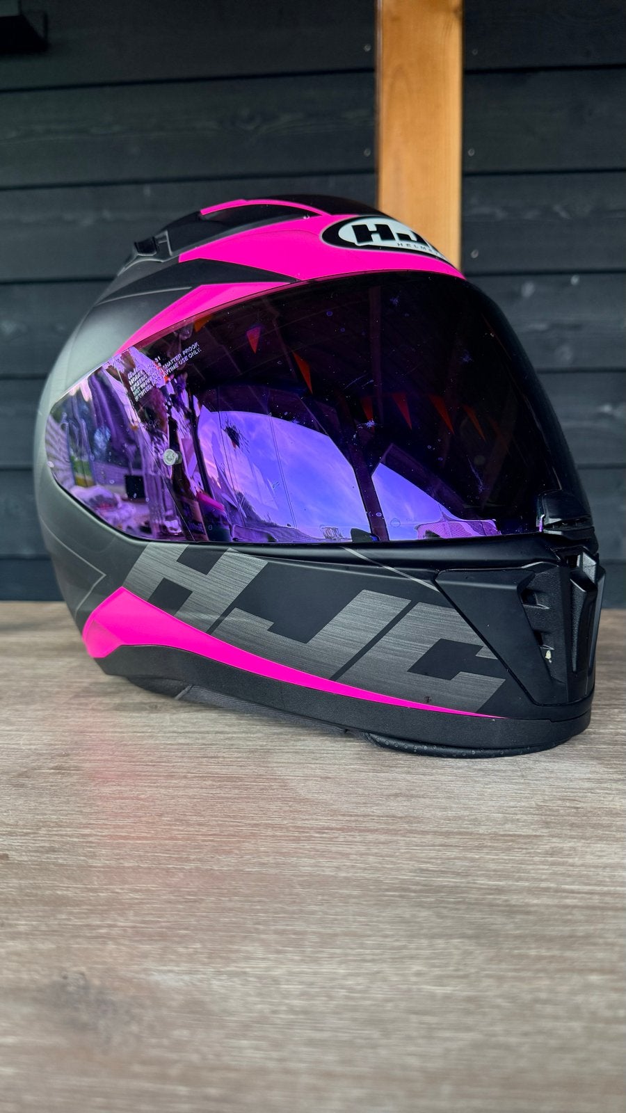 HJC integraalhelm, maat XS, zwart/roze, Motoren, Kleding | Motorhelmen, Ophalen, XS, HJC, Nieuw zonder kaartje