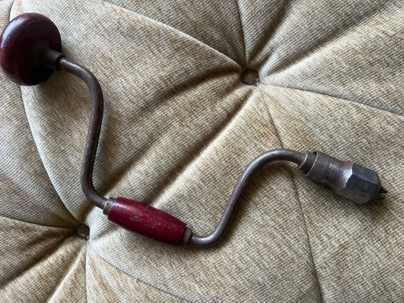 Vintage Handboor Jaren '50 Hout / Metaal., Antiek en Kunst, Antiek | Gereedschap en Instrumenten, Ophalen of Verzenden