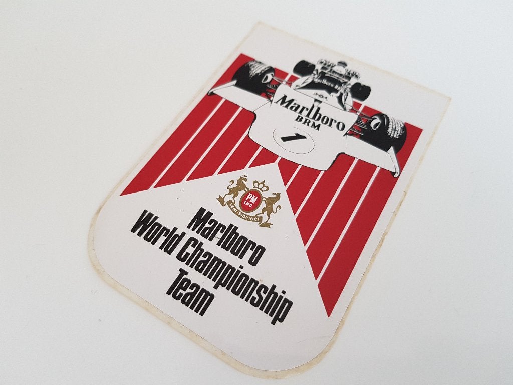 Marlboro BRM World Championship Team sticker - '70, Ophalen of Verzenden, Zo goed als nieuw, Formule 1