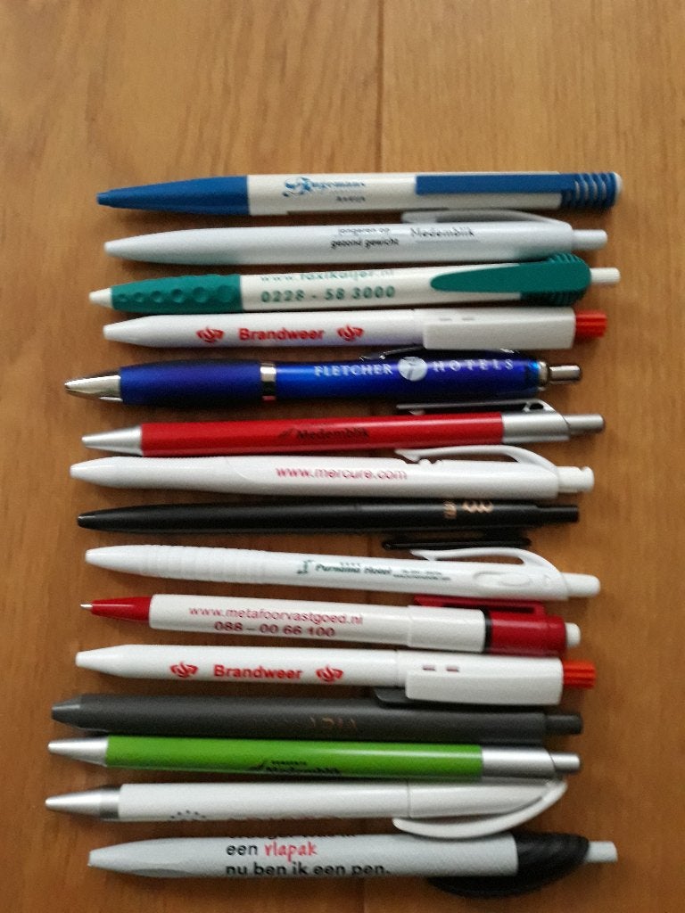 15 nieuwe reclamepennen - pennenverzameling, Verzamelen, Overige merken, Balpen, Nieuw, Ophalen of Verzenden