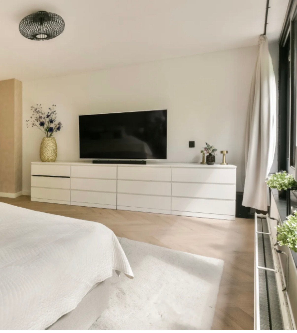 Ikea Malm ladekast 6 lades Wit, Huis en Inrichting, Ophalen, 50 tot 100 cm, Zo goed als nieuw, 3 of 4 laden