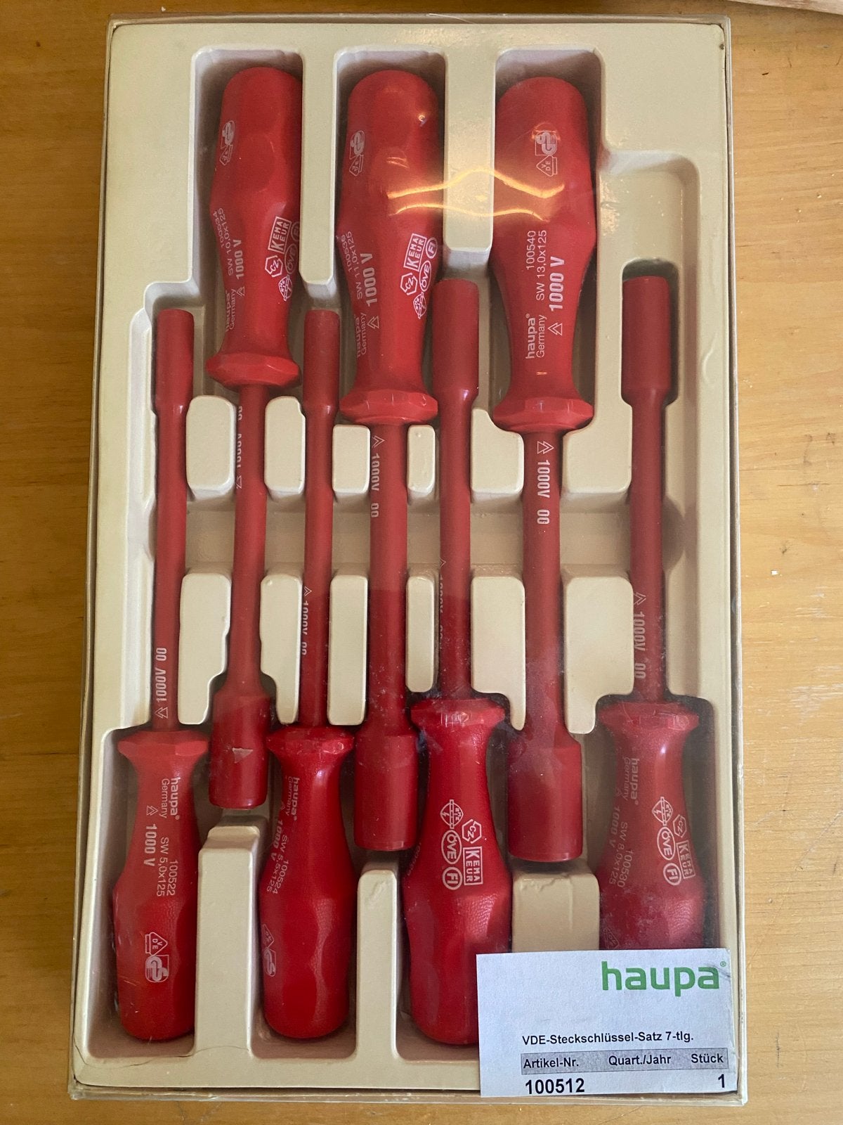 HAUPA VDE-dopschroevendraaierset 7-delig - made in Germany, Ophalen of Verzenden, Nieuw, Gereedschapsset, Overige merken