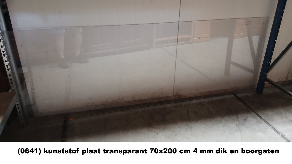 (0641) Transparante kunststof plaat van 200x70 cm 4 mm dik, Ophalen, Gebruikt, ., Kunststof