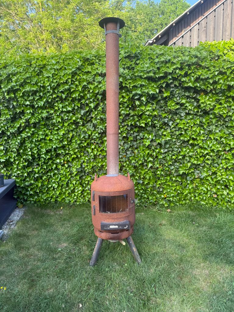 Tuinkachel - tuinhaard met deurtje, Tuin en Terras, Tuinhaarden, Ophalen, Gebruikt