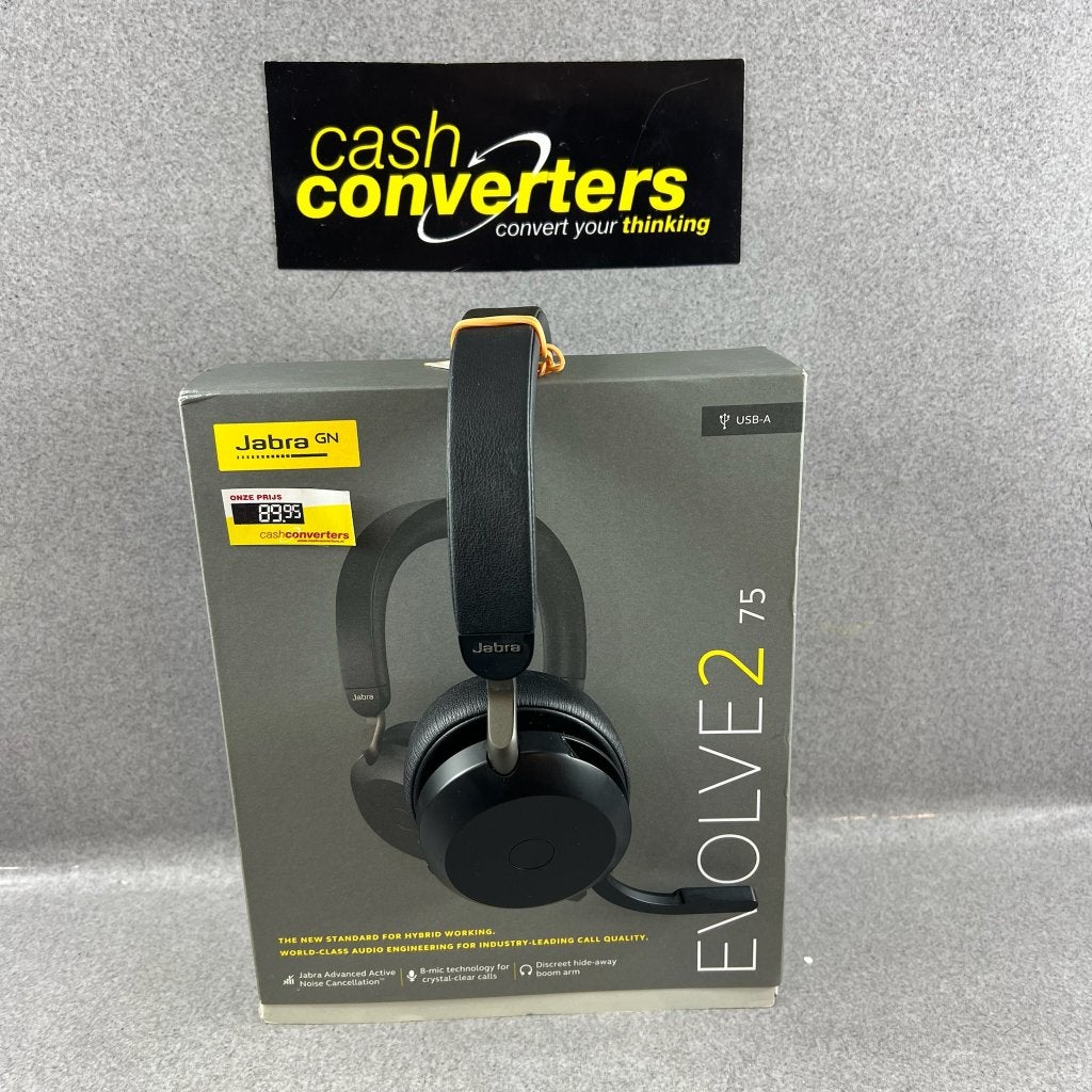 Jabra Evolve 2 - 75 koptelefoon | in doos | USB C | 414334, On-ear, Ophalen of Verzenden, Zo goed als nieuw, Jabra