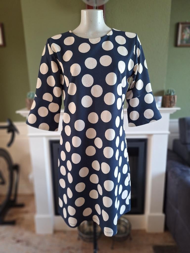 La Fee Maraboutee jurk 2 M 38 blauw creme, Kleding | Dames, Maat 38/40 (M), La Fee Maraboutee, Blauw, Ophalen of Verzenden