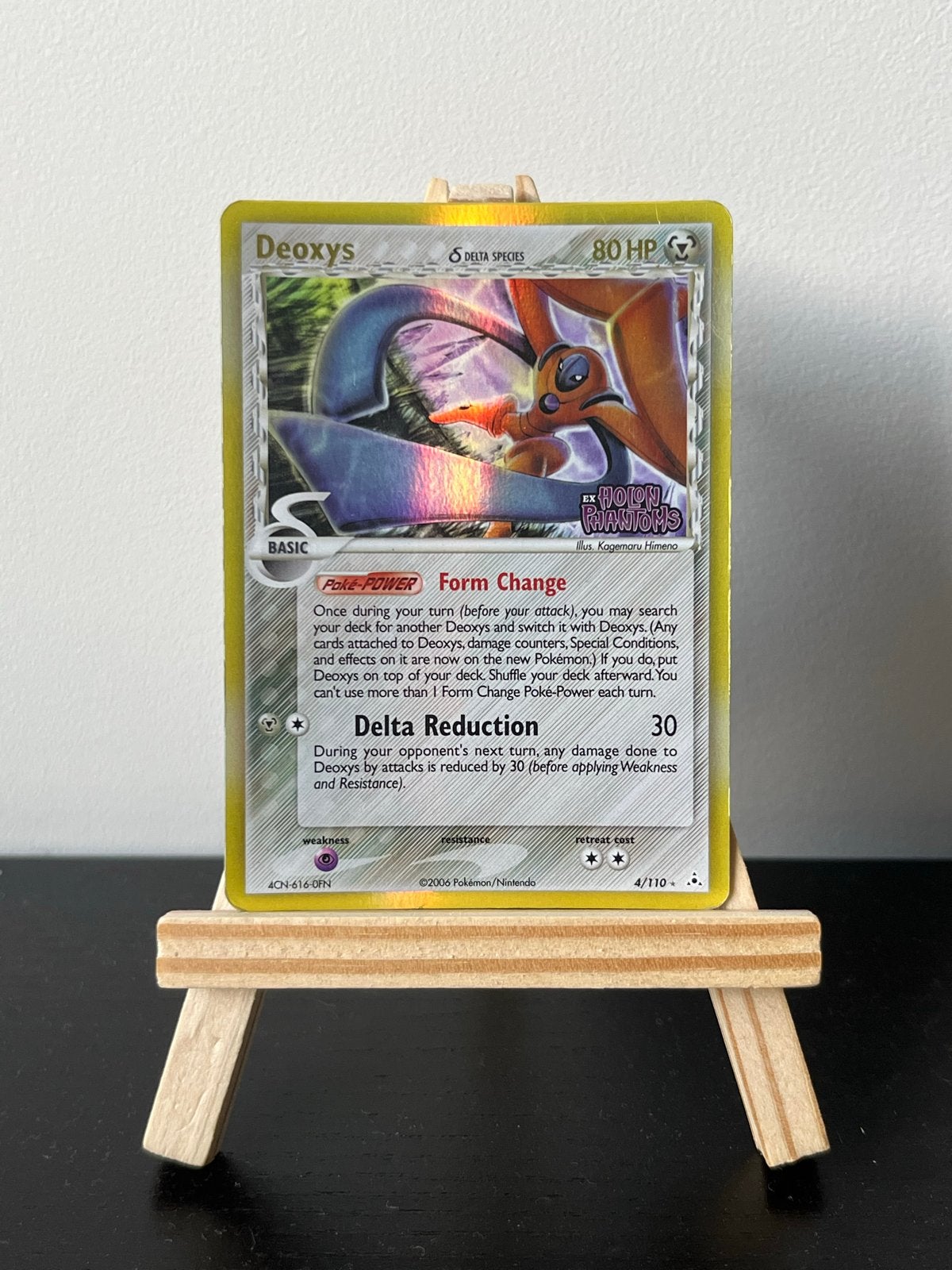 Deoxys 4/110 Holon Phantoms Reverse Holo stamp Pokemon kaart, Hobby en Vrije tijd, Verzenden, Gebruikt, Losse kaart, Foil