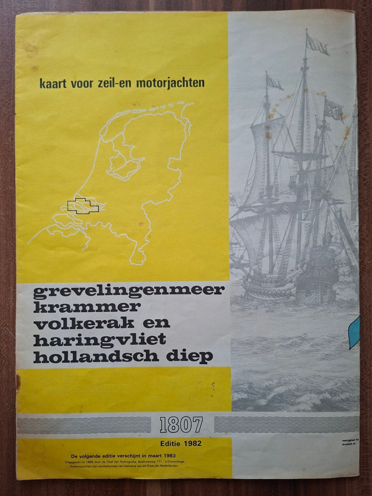 kaart voor zeil-en motorjachten, Boeken, Ophalen of Verzenden, 1800 tot 2000, Nederland, Landkaart