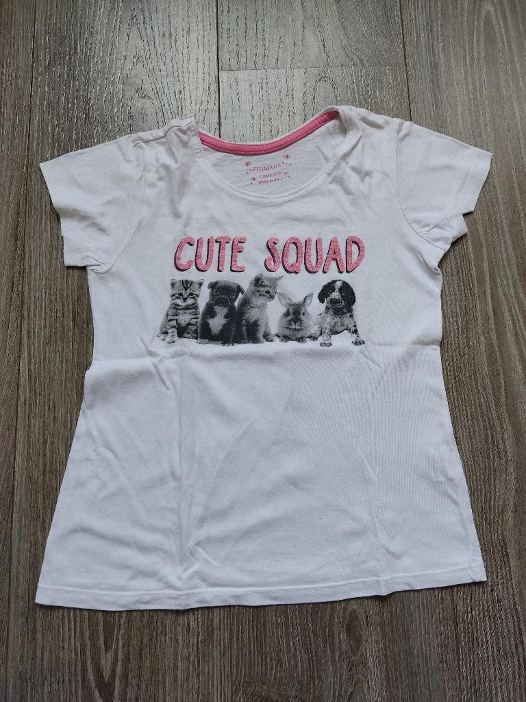 Leuk shirtje met dieren maat 122/128, Meisje, Ophalen of Verzenden, Zo goed als nieuw, Shirt of Longsleeve