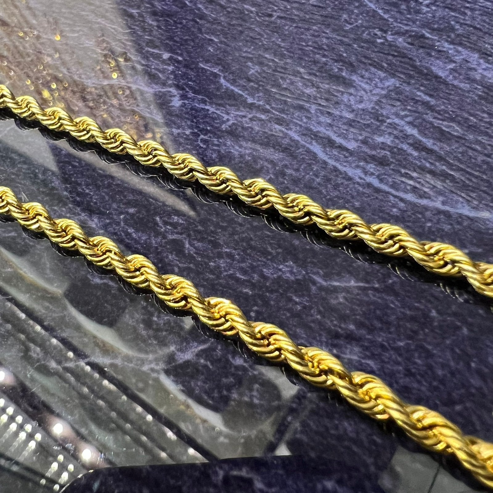 14k gouden rope chain, Sieraden, Tassen en Uiterlijk, Kettingen, Ophalen of Verzenden, Zo goed als nieuw, Goud, Goud