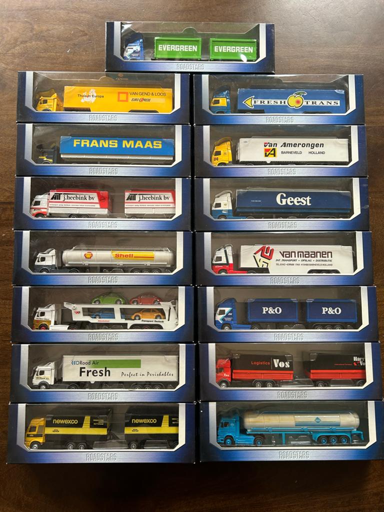 15 Roadstars Miniatuur Vrachtwagens - Verzameling, Hobby en Vrije tijd, Ophalen of Verzenden, Nieuw, Bus of Vrachtwagen