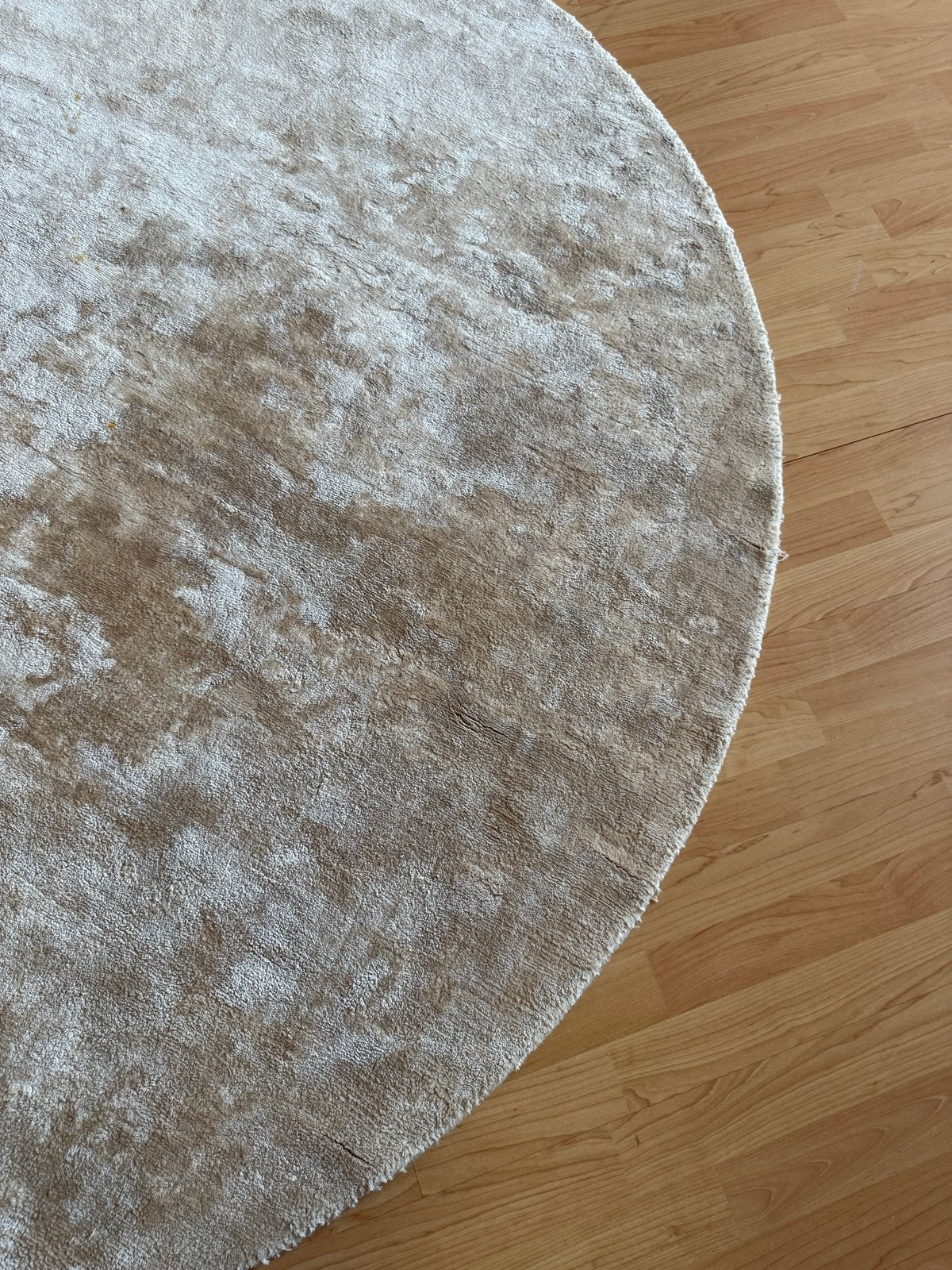 Rond vloerkleed PTMD, 200 cm, crème/beige, Gebruikt, Rond, Ophalen of Verzenden, 200 cm of meer