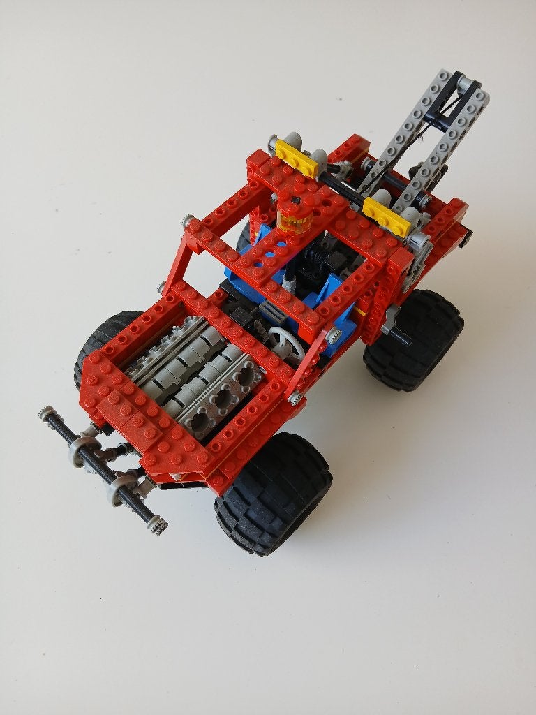 Lego technic 8 voertuigen in krat met bouwinstructies, Ophalen, Gebruikt, Inclusief instructies, Lego