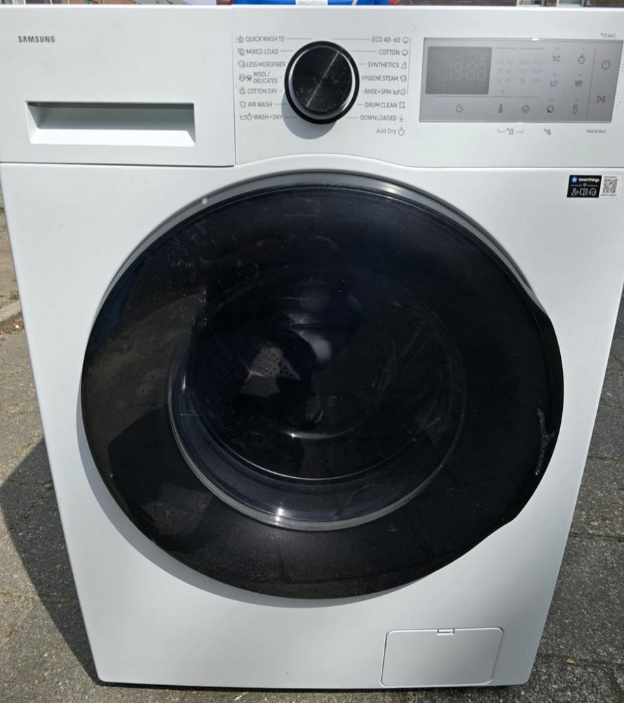 Samsung WD90DG5B15BH Was-droogcombinatie 9kg/6kg, 1200 tot 1600 toeren, Gebruikt, 8 tot 10 kg, Voorlader