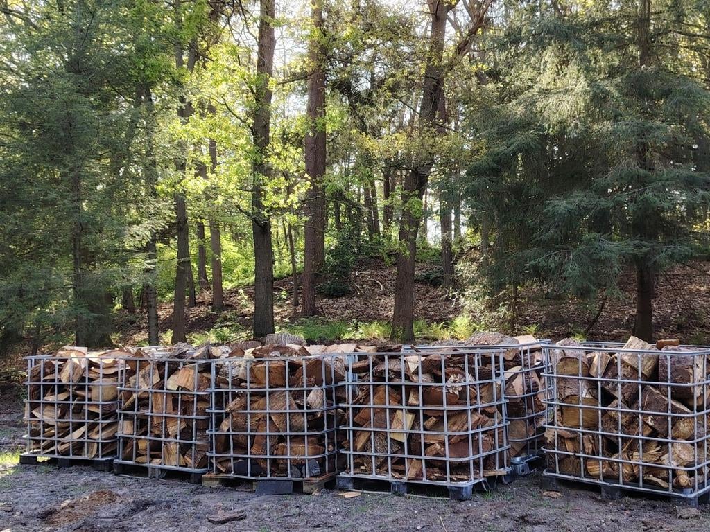 Brandhout (Douglas) in kratten (80% droog), 6 m³ of meer, Ophalen, Overige houtsoorten, Blokken