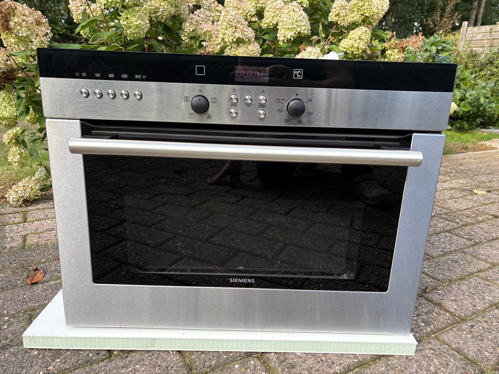 Siemens combioven met magnetron HB84K550N, Ophalen, 45 tot 50 cm, Gebruikt, Siemens